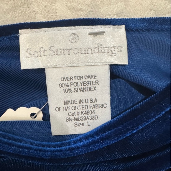 Soft surroundings Velvet Alyssa Knit Top blue - Picture 4 of 6